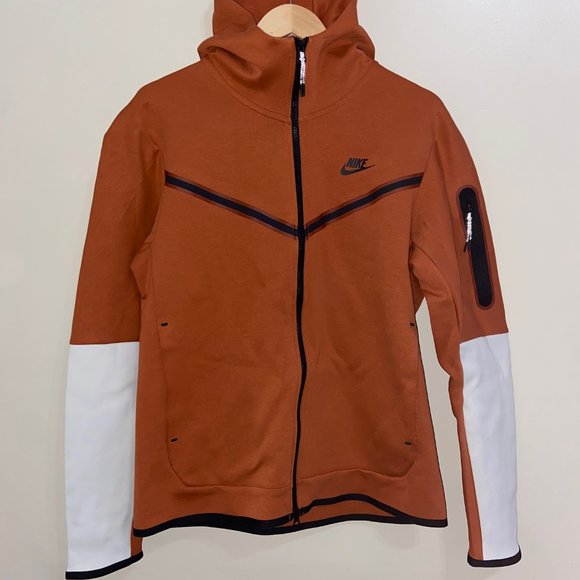 Nike Men's NSW Tech Fleece Full Zip Hoodie Burnt Sunrise CU4489-825 Size NEW